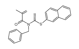 2-methyl-N-[1-(2-naphthylthio)ethenyl]-N-(phenylmethyl)-2-propenamide结构式