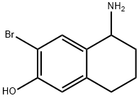 5-amino-3-bromo-5,6,7,8-tetrahydronaphthalen-2-ol结构式