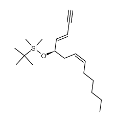 (+)-(3E,7Z)-(5R)-5-[(tert-butyldimethylsilyl)oxy]-3,7-tridecadien-1-yne Structure