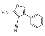 5-amino-3-phenyl-1,2-oxazole-4-carbonitrile结构式