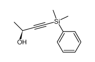 (S)-4-(dimethyl(phenyl)silyl)-but-3-yn-2-ol结构式
