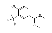 4-(bis(methylthio)methyl)-1-chloro-2-(trifluoromethyl)benzene Structure