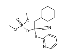 1-cyano-2-cyclohexyl-1-(pyridin-2-ylthio)ethyl dimethyl phosphate结构式