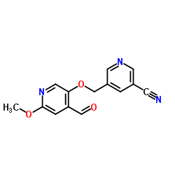 5-{[(4-Formyl-6-methoxy-3-pyridinyl)oxy]methyl}nicotinonitrile结构式