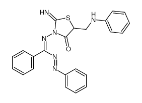 N'-[5-(anilinomethyl)-2-imino-4-oxo-1,3-thiazolidin-3-yl]-N-phenyliminobenzenecarboximidamide Structure