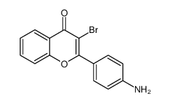 4H-1-Benzopyran-4-one,2-(4-aminophenyl)-3-bromo-(9CI) picture