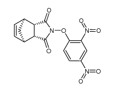 2,3-(cyclopenten-exo-3',5'-diyl)-N-(2",4"-dinitrophenoxy)succinimine结构式