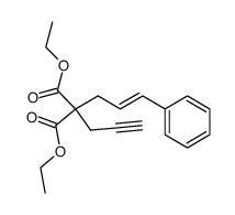 2-cinnamyl-2-propargylmalonic acid diethyl ester Structure