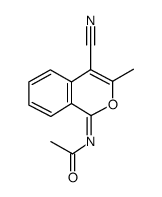 1h-1-acetylimino-3-methylbenzo[c]pyran-4-carbonitrile Structure