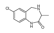 7-chloro-3-methyl-1,3,4,5-tetrahydro-1,4-benzodiazepin-2-one结构式