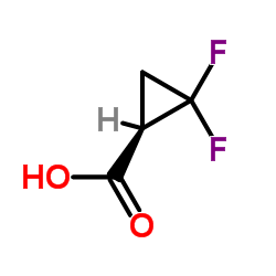 (1R)-2,2-Difluorocyclopropanecarboxylic acid Structure