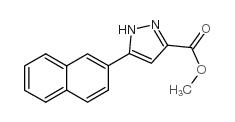 5-NAPHTHALEN-2-YL-1H-PYRAZOLE-3-CARBOXYLIC ACID METHYL ESTER Structure