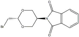 trans-2-(2-(bromomethyl)-1,3-dioxan-5-yl)isoindoline-1,3-dione结构式