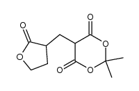 2,2-dimethyl-5-((2-oxotetrahydrofuran-3-yl)methyl)-1,3-dioxane-4,6-dione结构式