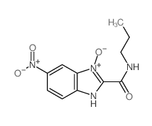 1H-Benzimidazole-2-carboxamide,5-nitro-N-propyl-, 3-oxide structure
