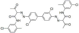 4,4'-Bis[[1-(2-methyl-5-chlorophenylamino)-1,3-dioxobutan-2-yl]azo]-3,3'-dichloro-1,1'-biphenyl结构式