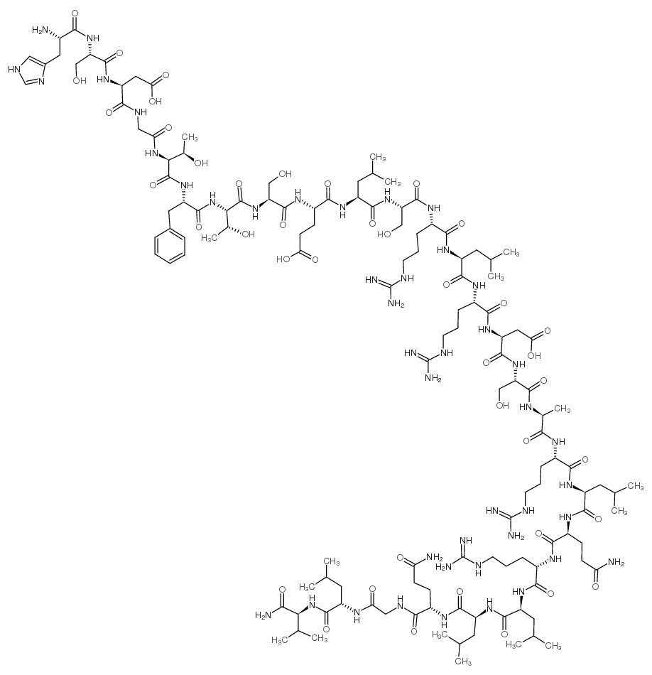 Secretin (porcine) acetate salt structure