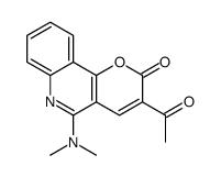 3-Acetyl-5-(dimethylamino)-2H-pyrano(3,2-c)quinolin-2-one structure
