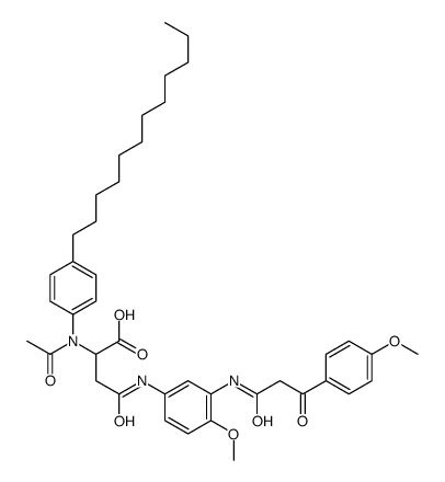 2-[acetyl(4-dodecylphenyl)amino]-4-[[4-methoxy-3-[[3-(4-methoxyphenyl)-1,3-dioxopropyl]amino]phenyl]amino]-4-oxobutyric acid Structure