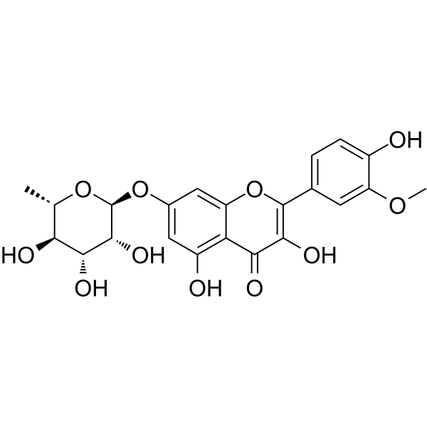Isorhamnetin 7-O-α-L-rhamnoside结构式