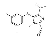 5-(3,5-dimethylphenyl)sulfanyl-1-methyl-4-propan-2-ylimidazole-2-carbaldehyde结构式