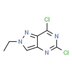 5,7-二氯-2-乙基-2H-吡唑并[4,3-d]嘧啶结构式