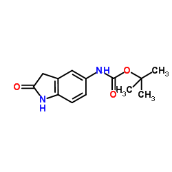 2-Methyl-2-propanyl (2-oxo-2,3-dihydro-1H-indol-5-yl)carbamate Structure