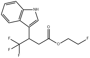 4,4,4-trifluoro-3-(1h-indol-3-yl)-butyric acid 2-fluoro-ethyl ester Structure