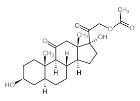 5a-Pregnane-11,20-dione, 3b,17,21-trihydroxy-, 21-acetate(6CI,7CI,8CI)结构式