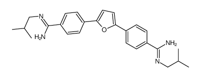 N'-(2-methylpropyl)-4-[5-[4-[N'-(2-methylpropyl)carbamimidoyl]phenyl]furan-2-yl]benzenecarboximidamide结构式