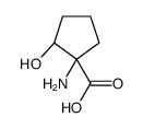 Cyclopentanecarboxylic acid, 1-amino-2-hydroxy-, (1R,2S)- (9CI)结构式