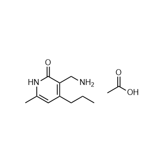 3-(Aminomethyl)-6-methyl-4-propylpyridin-2(1H)-one acetate Structure
