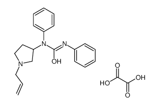 1,3-diphenyl-1-(1-prop-2-enylpyrrolidin-1-ium-3-yl)urea,2-hydroxy-2-oxoacetate Structure