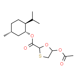 1,3-Oxathiolane-2-carboxylic acid, 5-(acetyloxy)-,(1R,2S,5R)-5-methyl-2-(1-methylethyl)cyclohexyl ester结构式