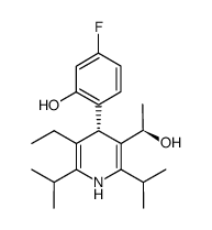 (AR,4S)-REL-5-乙基-4-(4-氟-2-羟基苯基)-A-甲基-2,6-双(1-甲基乙基)-3-吡啶甲醇结构式