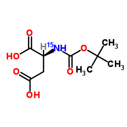 L-ASPARTIC ACID-N-T-BOC (15N)结构式