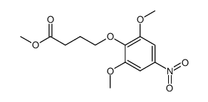 methyl 4-(2,6-dimethoxy-4-nitrophenoxy)butanoate结构式