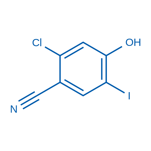 2-Chloro-4-hydroxy-5-iodobenzonitrile Structure