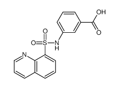 3-(quinolin-8-ylsulfonylamino)benzoic acid Structure