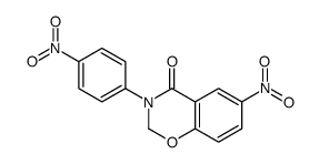 6-Nitro-3-(4-nitrophenyl)-2H-1,3-benzoxazin-4(3H)-one Structure
