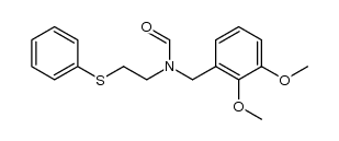 N-(2,3-dimethoxybenzyl)-N-(2-(phenylthio)ethyl)formamide结构式