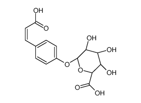 4-(2-Carboxyethenyl)phenyl β-D-Glucopyranosiduronic Acid structure