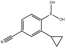 (4-cyano-2-cyclopropylphenyl)boronic acid Structure