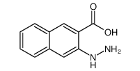 3-肼基-2-萘羧酸结构式