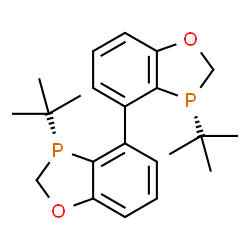 (3R,3'R)-3,3'-二叔丁基-2,2',3,3'-四氢-4,4'-二苯并[d][1,3]氧磷杂环戊二烯结构式