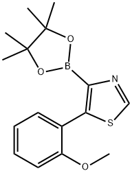 5-(2-Methoxyphenyl)thiazole-4-boronic acid pinacol ester结构式