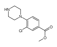 3-氯-4-(1-哌嗪基)苯甲酸甲酯结构式