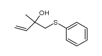 3-Hydroxy-3-methyl-4-phenylmercapto-buten Structure