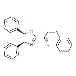 (4S,5R)-4,5-二苯基-2-(喹啉-2-基)-4,5-二氢恶唑结构式