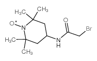 4-(2-bromoacetamido)-2,2,6,6-tetramethyl-1-piperidinyloxy structure